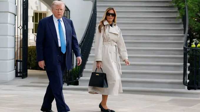 Мелания и Дональд Трамп продемонстрировали тёплые чувства на публике
