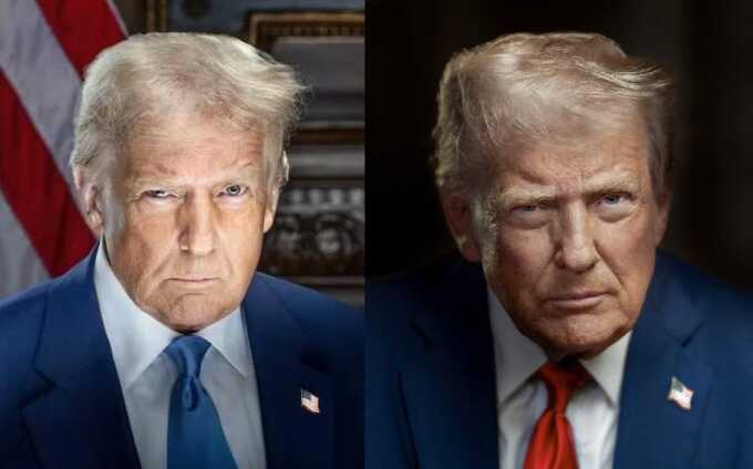 Белый дом заменил портрет Трампа на более задумчивый образ